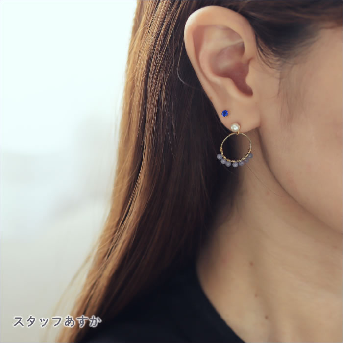 ピアスとバックキャッチのモデル画像