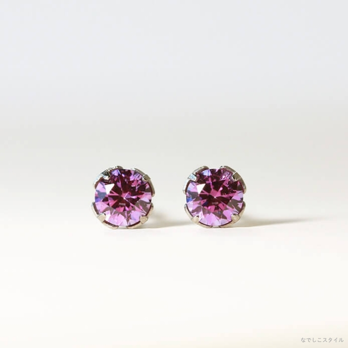 一粒キュービックジルコニア「秋桜」4mmの画像