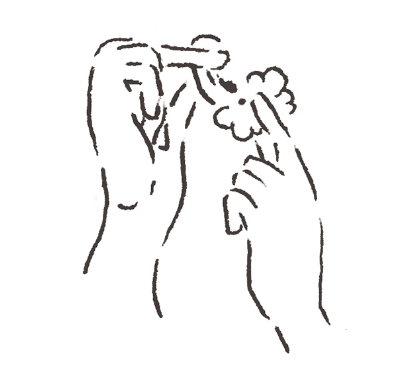 お風呂で外して、ピアスホールを洗う