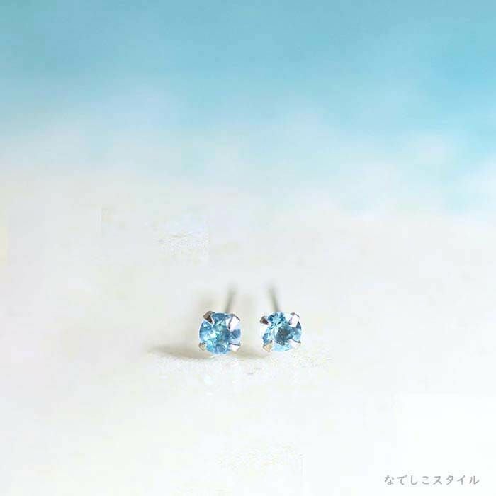 ブルートパーズ/チタンピアス（スタッドピアス）