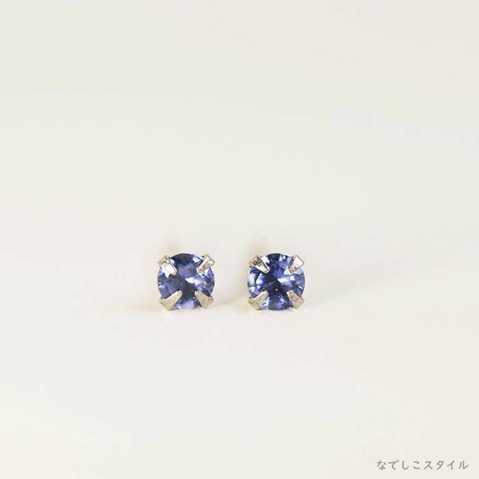アイオライト/チタンピアス（スタッドピアス）