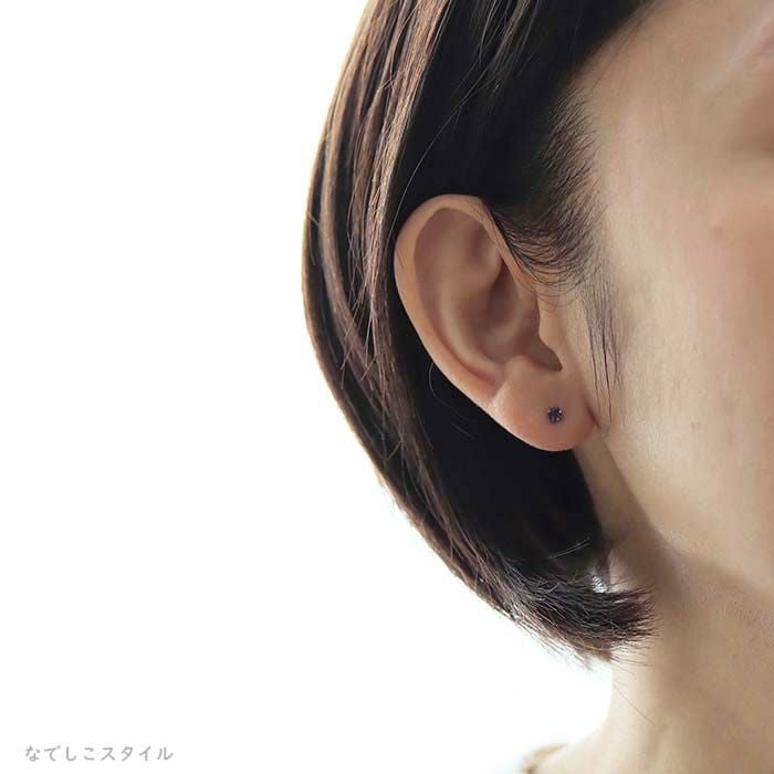 アイオライト/チタンピアス（スタッドピアス）
