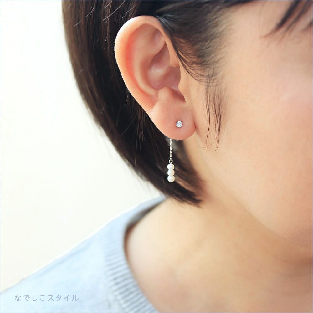 ダイアモンド 3mm チタンピアスの通販SHOP｜なでしこスタイル