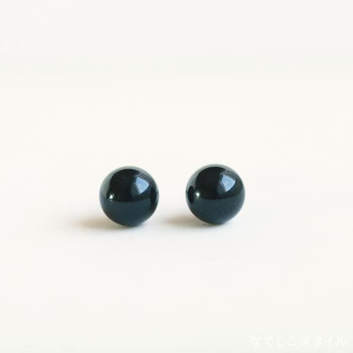 一粒ブラックパール（グラスパール）6mm チタンピアスの通販SHOP