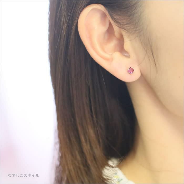 カルテット/ルビー」4mm チタンピアスの通販SHOP｜なでしこスタイル