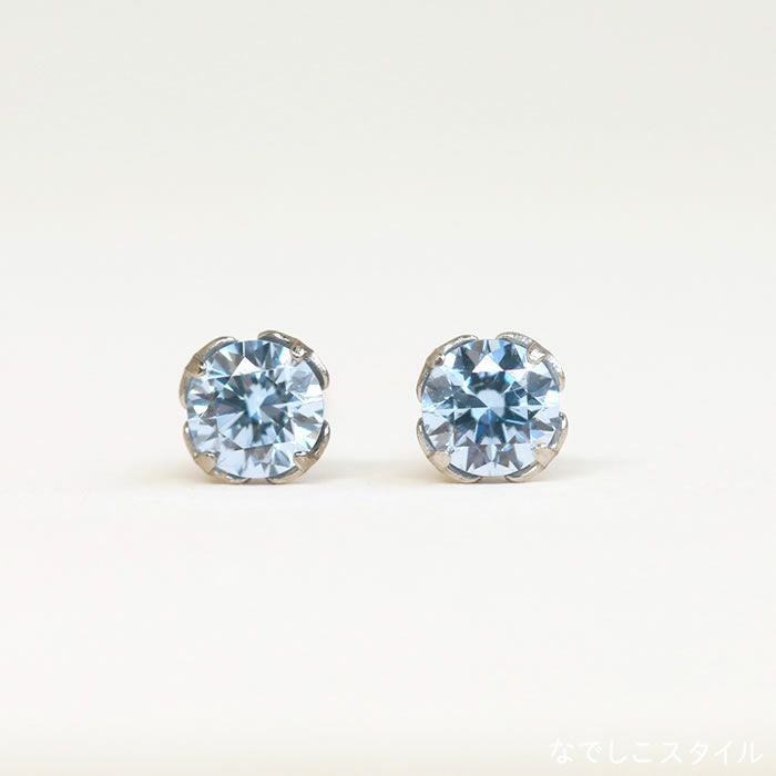 サファイアブルー」4mm チタンピアスの通販SHOP｜なでしこスタイル