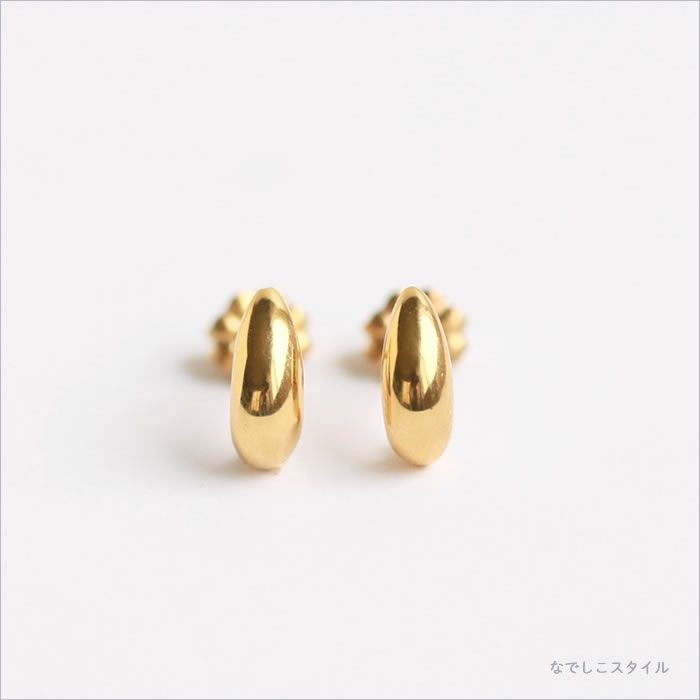 なでしこスタイル 三日月ピアス ゴールド 三日月ピアス、全てピュアチタン素材