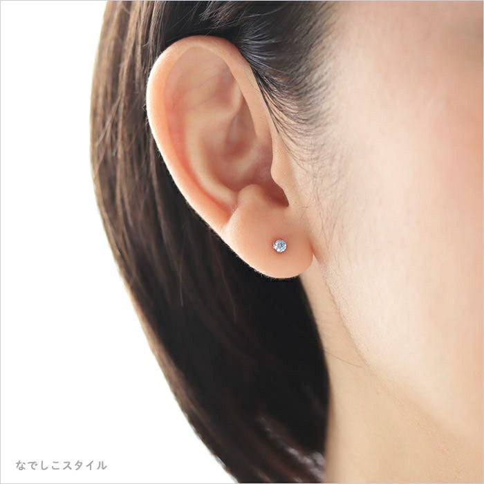 一粒キュービックジルコニア「サファイアブルー」3mm